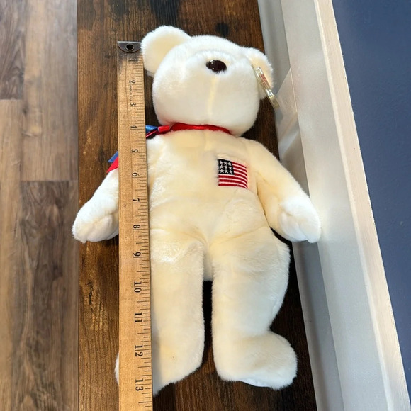 Liberty Bear Beanie Baby y2k 2000 USA Flag - Picture 6 of 6